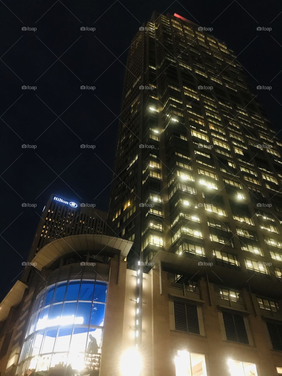 A view at night at Downtown 