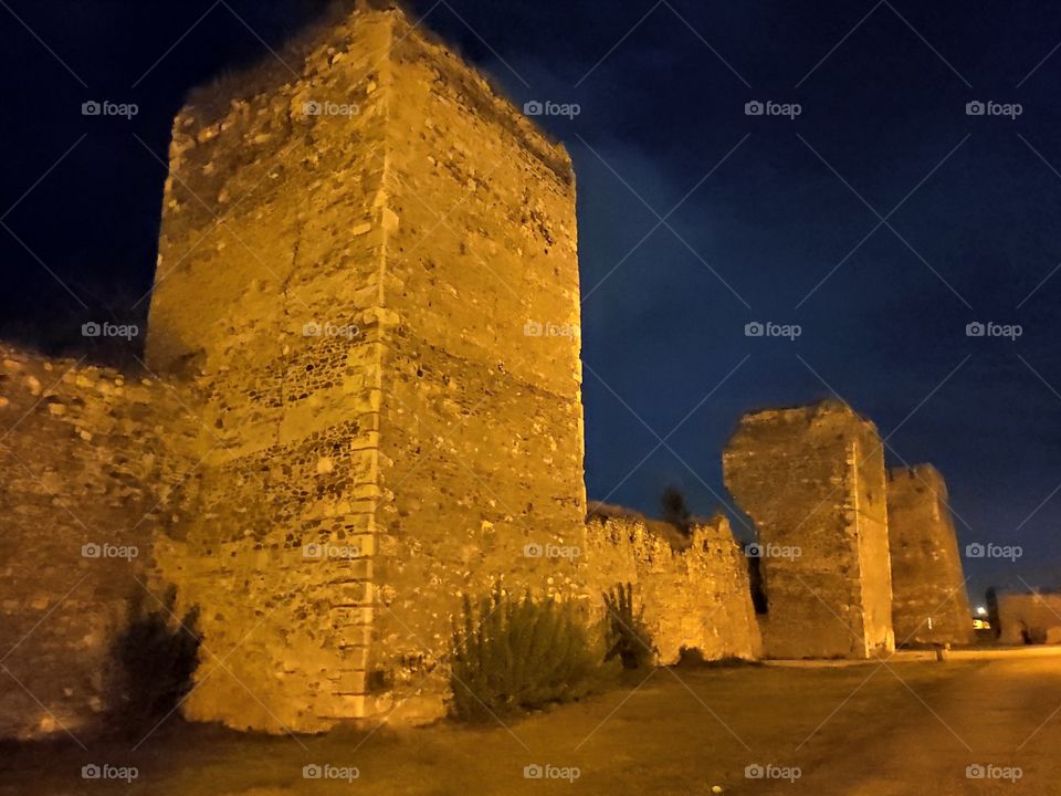 Smederevo Serbia medieval fortress in night