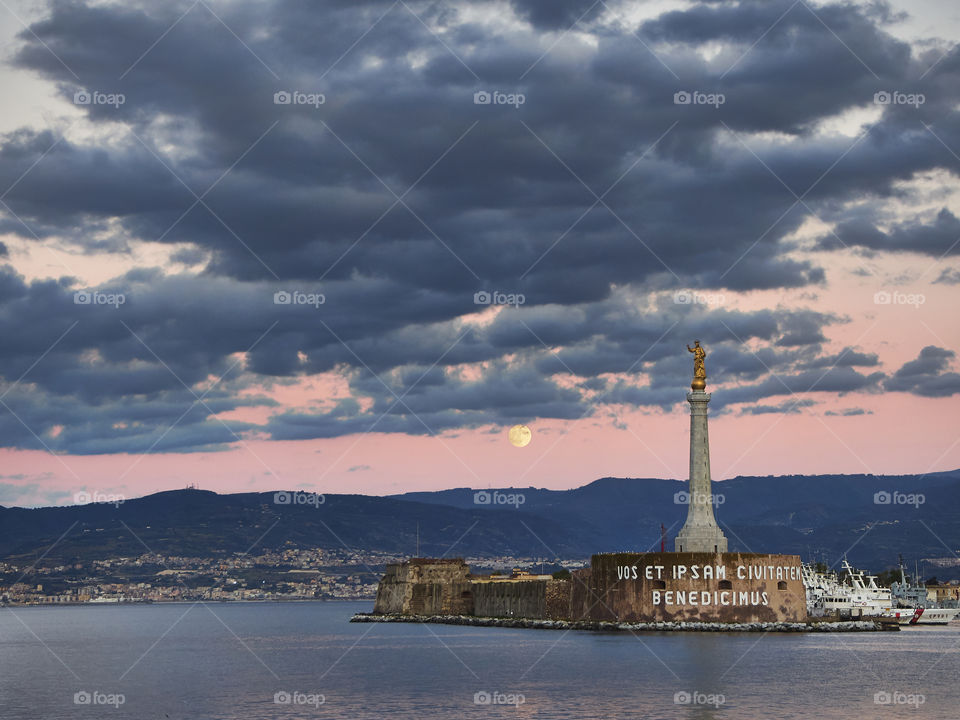 Mary of Messina with Super moon