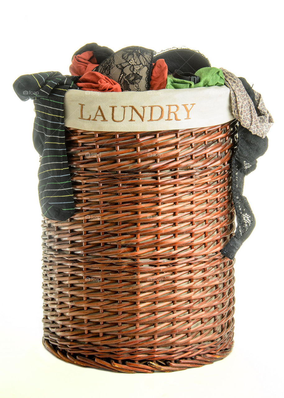 Laundry Basket With Clothes