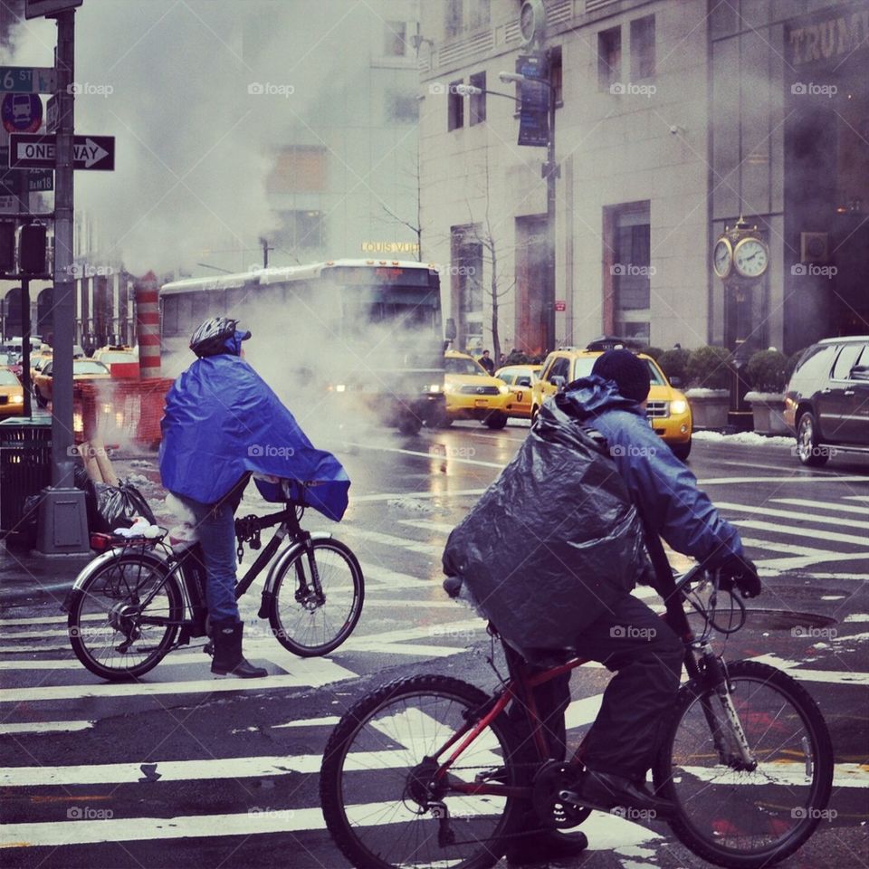 Urban cyclists New York City