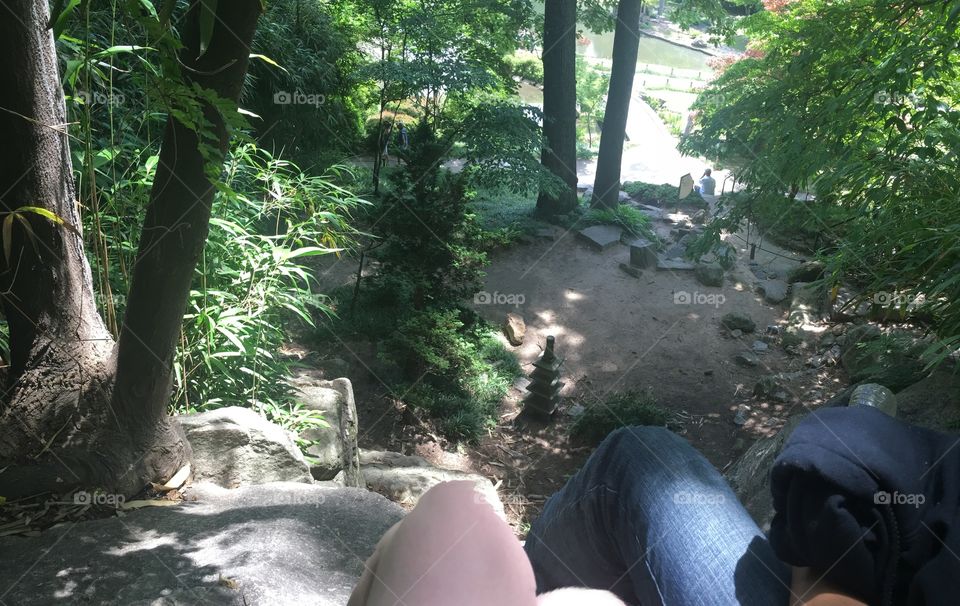Sitting over a grotto together