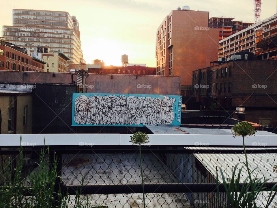 sunset on The Highline, NYC