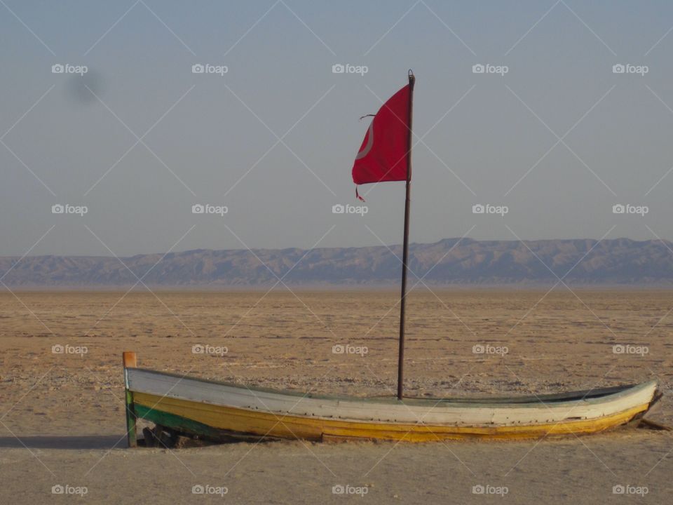 Salt plains in Tunisia 