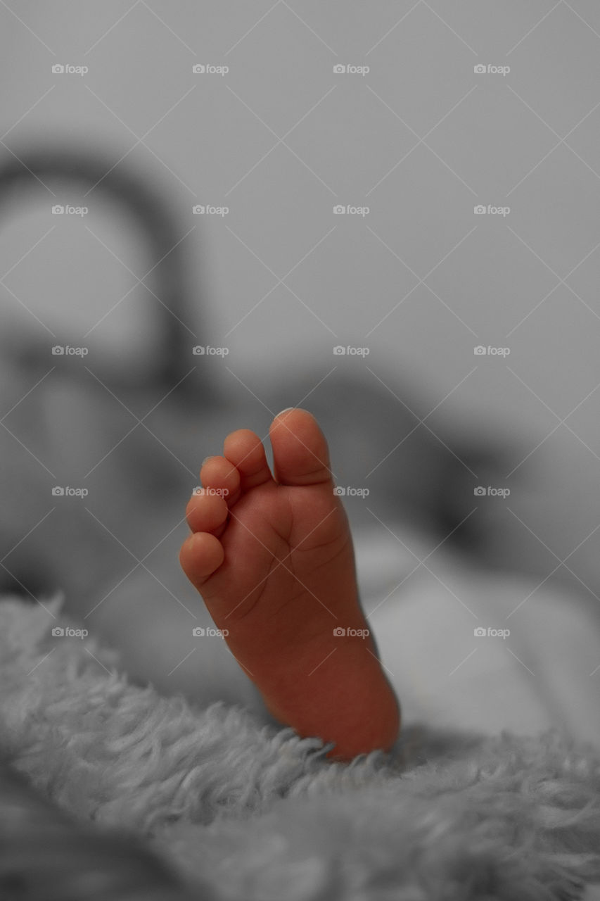 Close-up of a baby foot