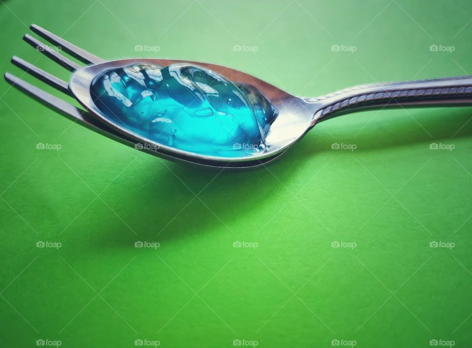 Liquid on a spoon