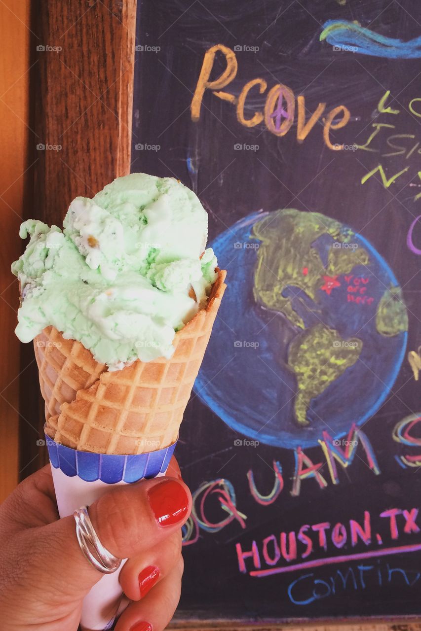 Ice Cream Cone. Rockport Massachusetts 