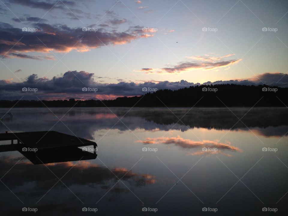 Sunset, Dawn, Water, Lake, No Person