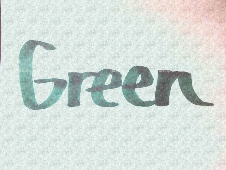 Green Sharpie writing