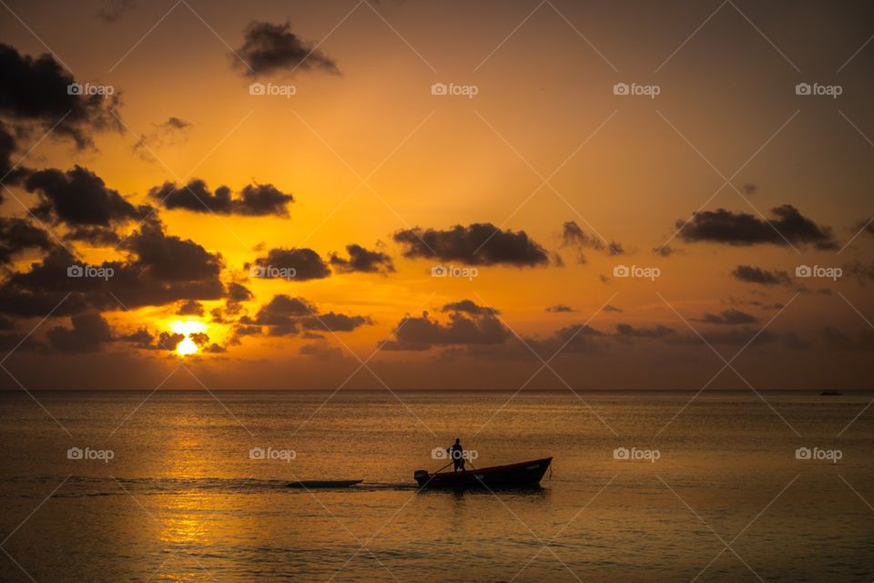 Fisherman in boat