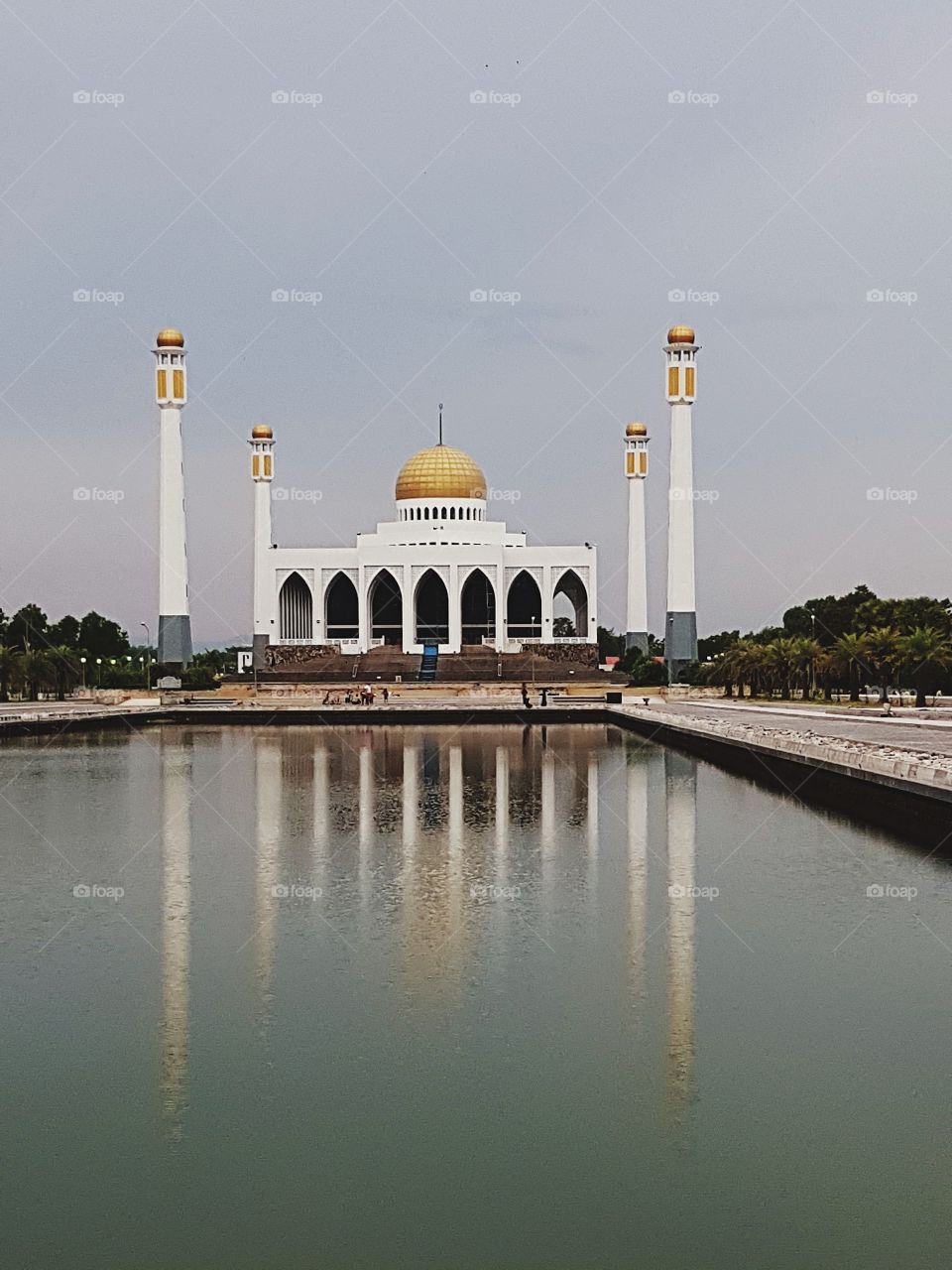 Scenic view of masjid against sky