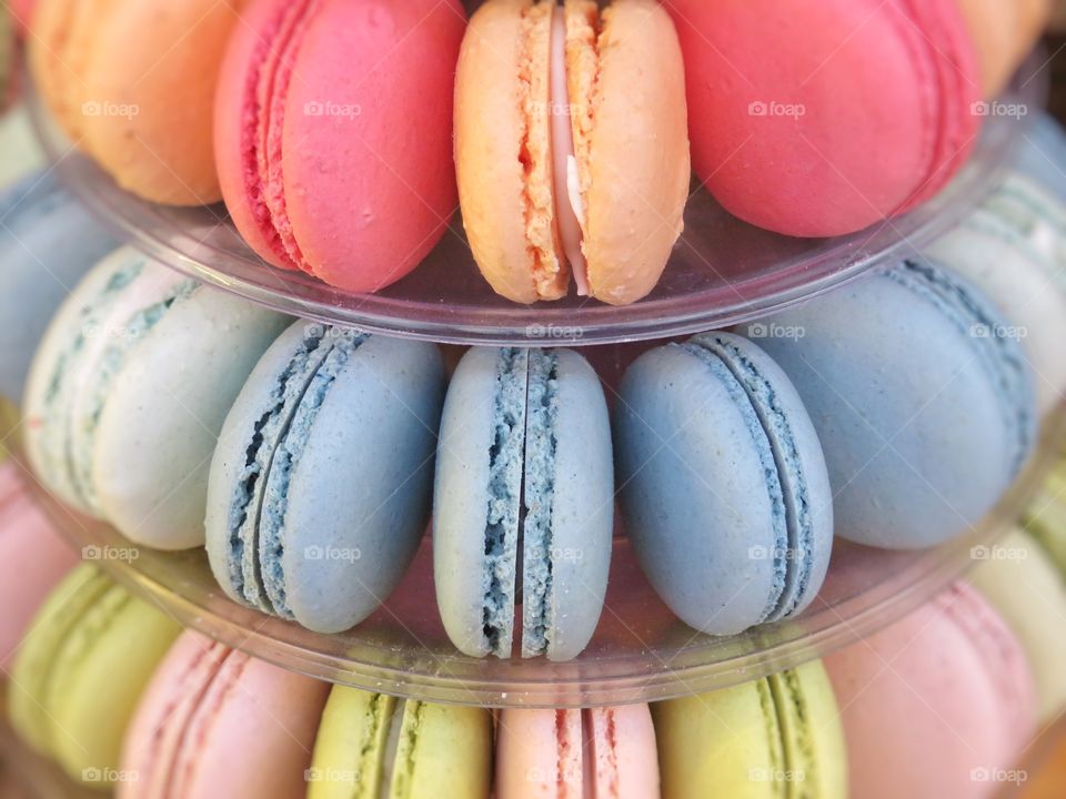 colored macarons