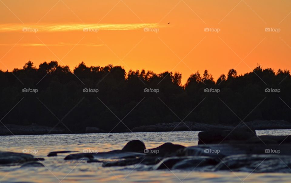 Sea at sunset, Torko, Sweden