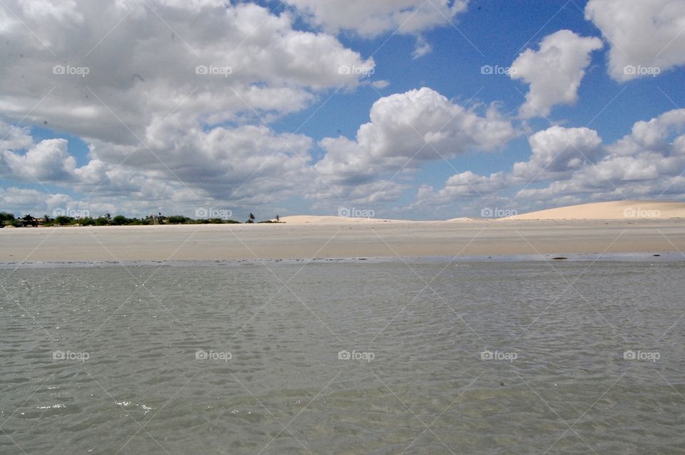 White sand dunes . Jericoacoara beach. Ceara Brazil 