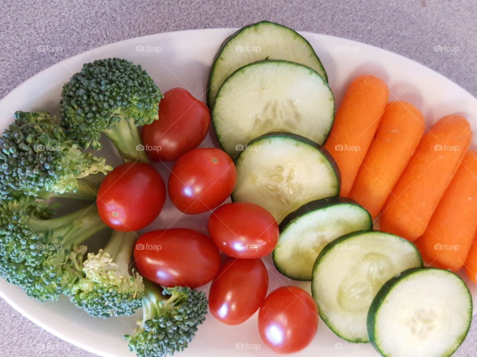 Healthy vegetable in plate