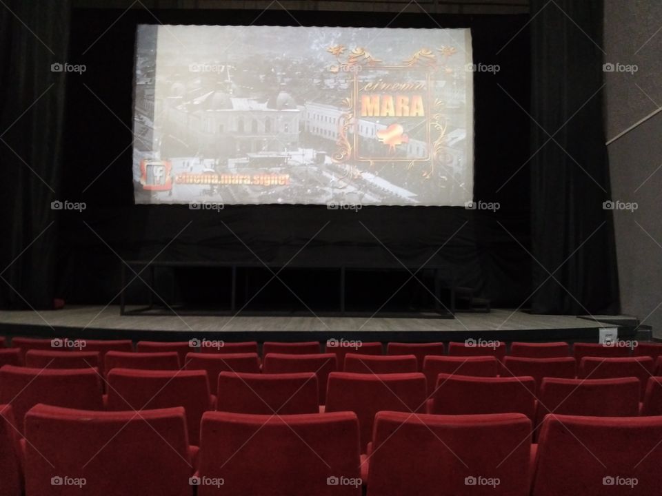 Empty cinema stage