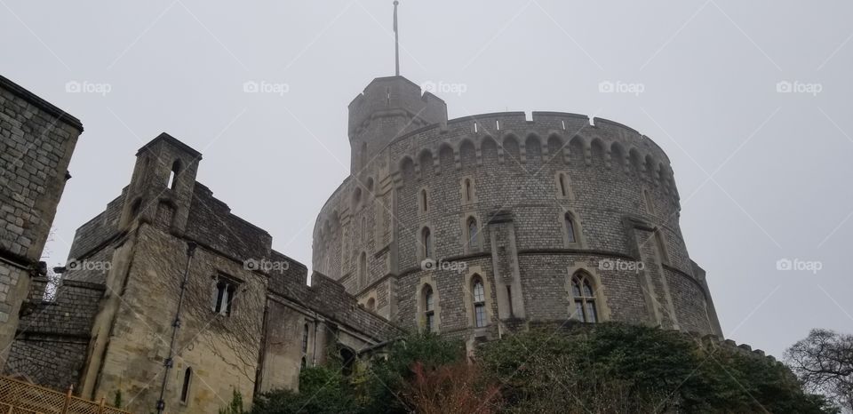 Windsor Castle in the fog