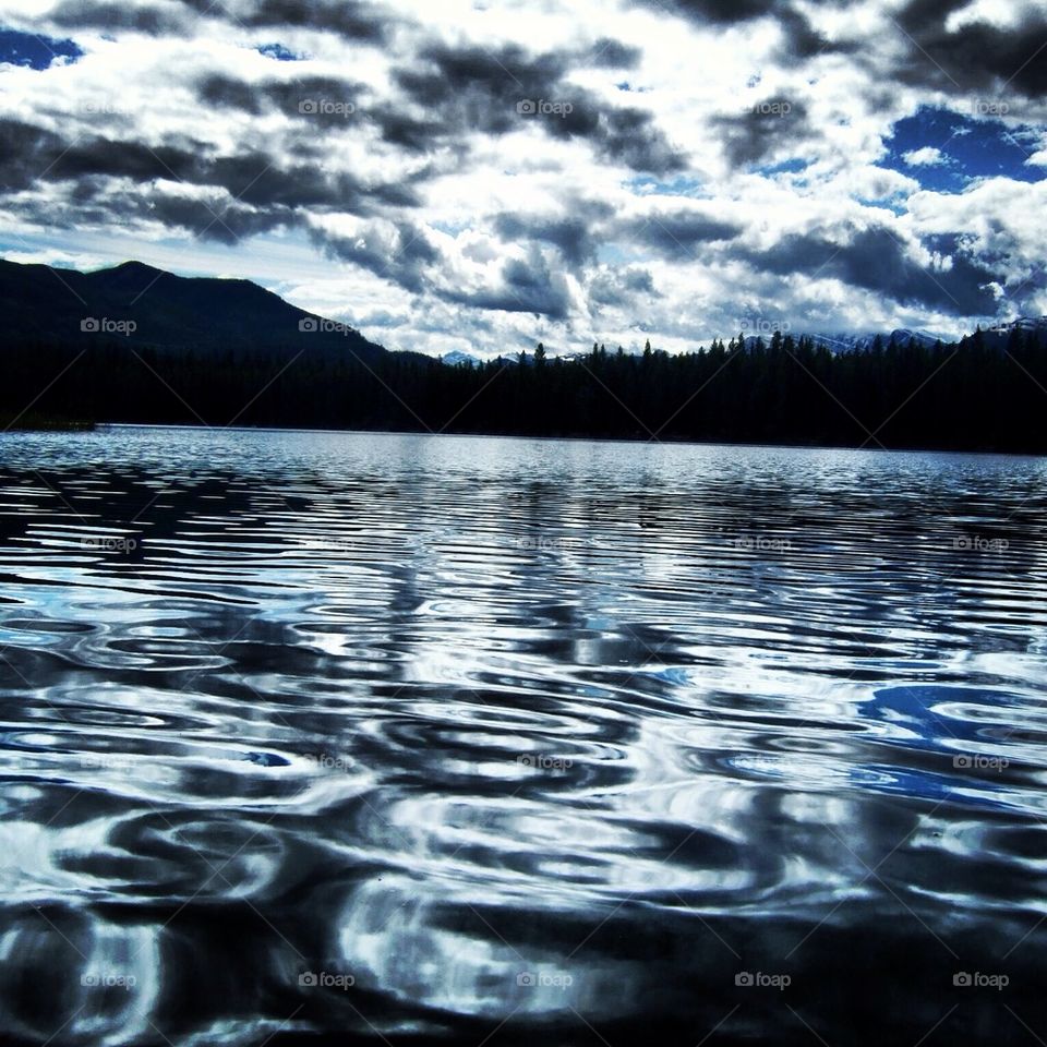 water lake ripples clouds by hannahdagogo