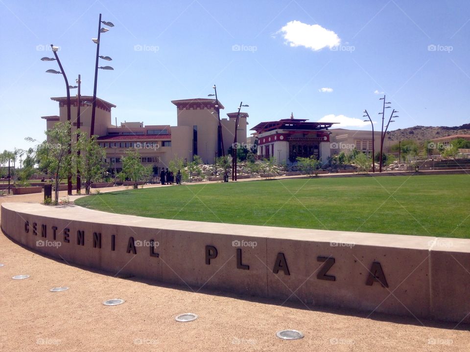Centennial Park. View of the Centennial Park the University of Texas at El Paso