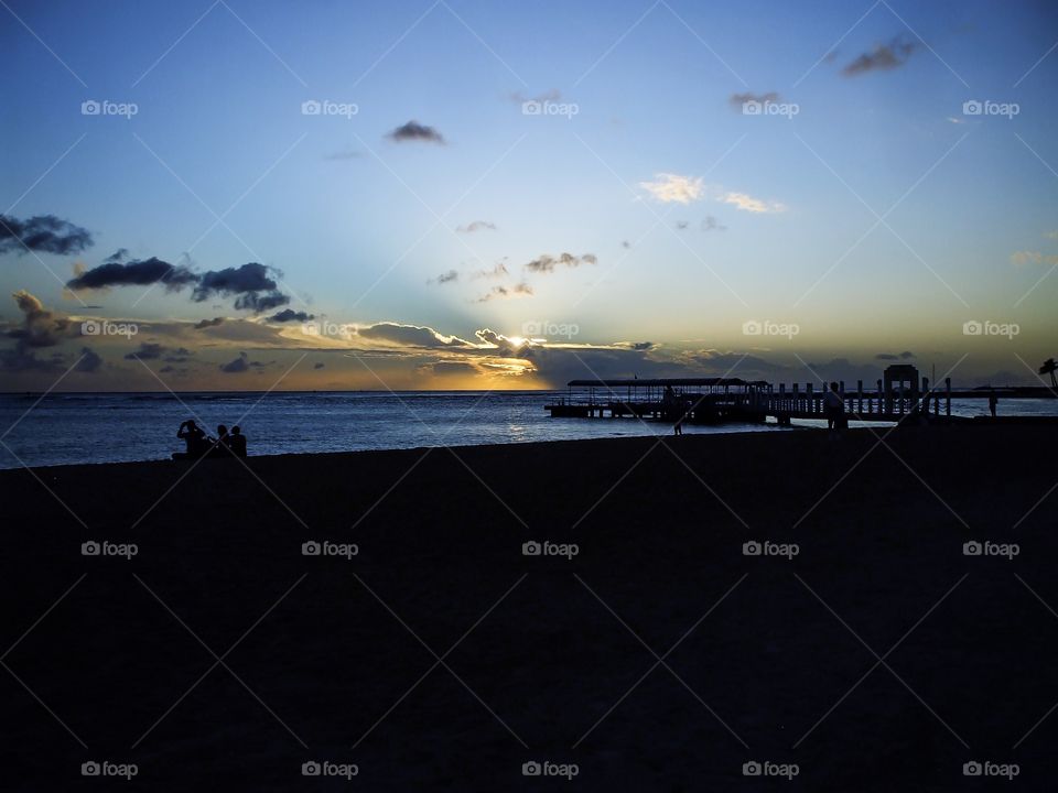 Sunset  From Waikiki Beach