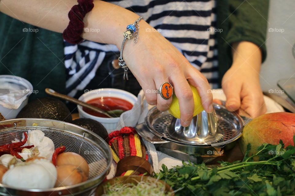 Preparing healthy vegan food