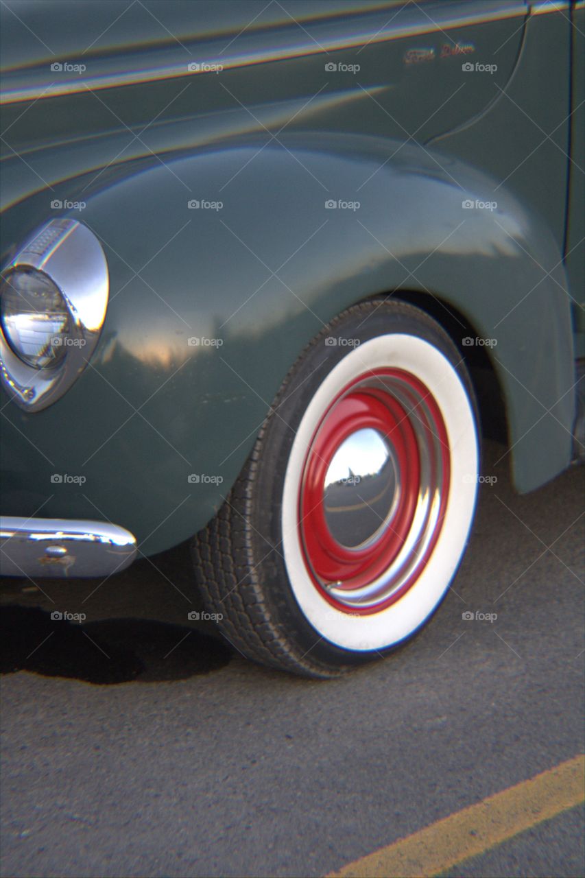 White Wall Tires on A Vintage Ford