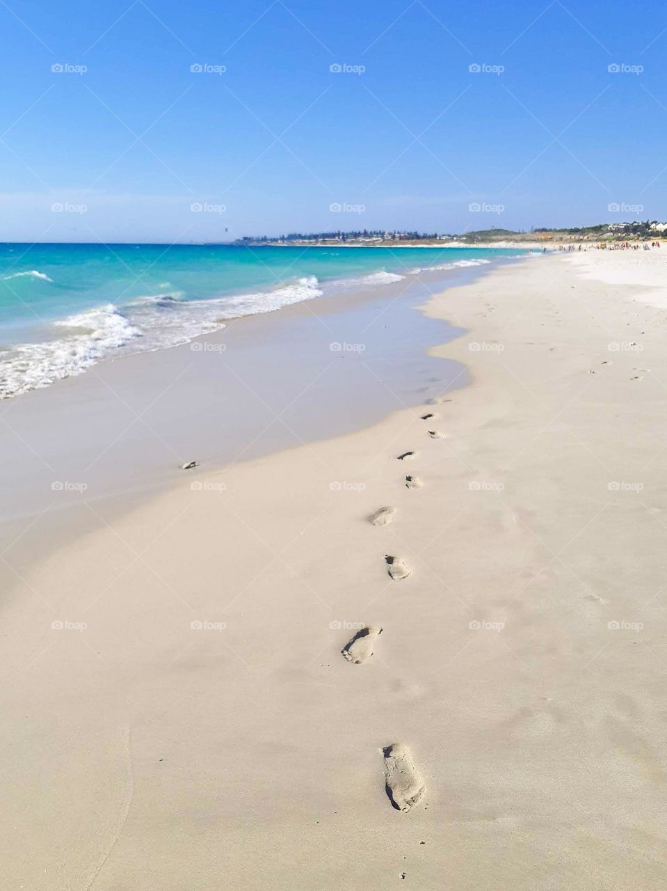 walking on the beach