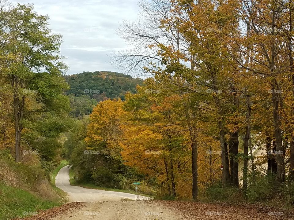 Driving the Back Roads and enjoying everything around us. Watching the fall colors is a great experience.