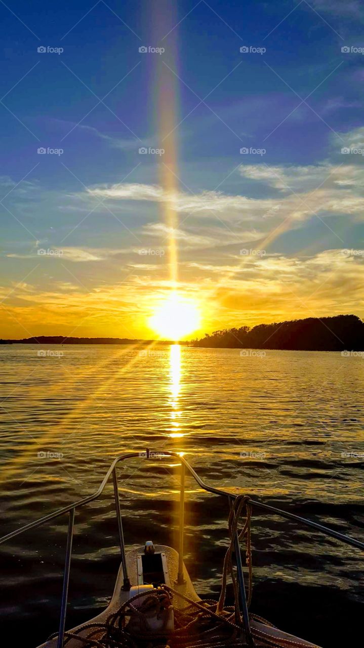 sunset at the lake 2