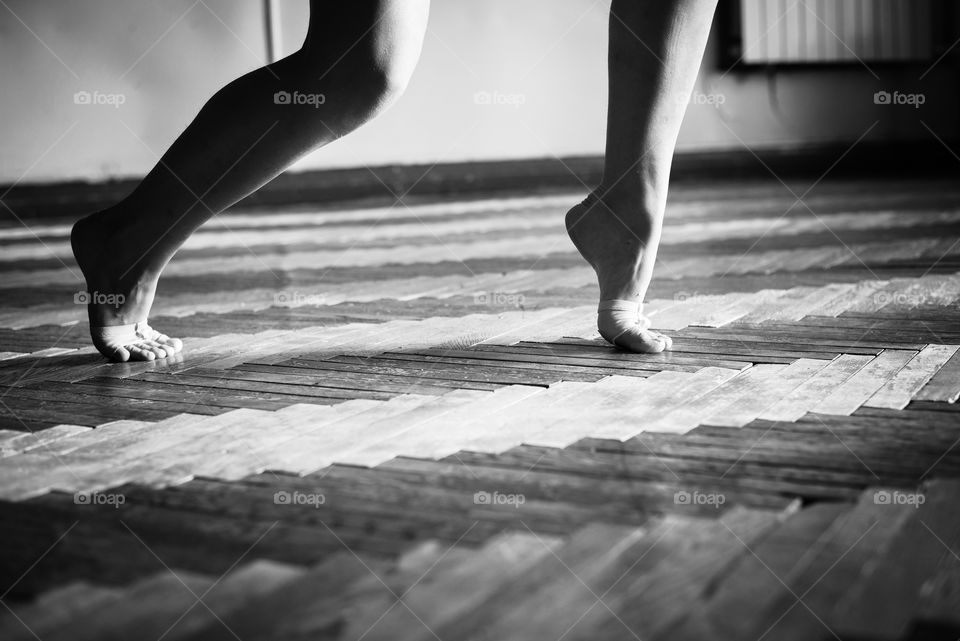 Feet of a ballet dancer