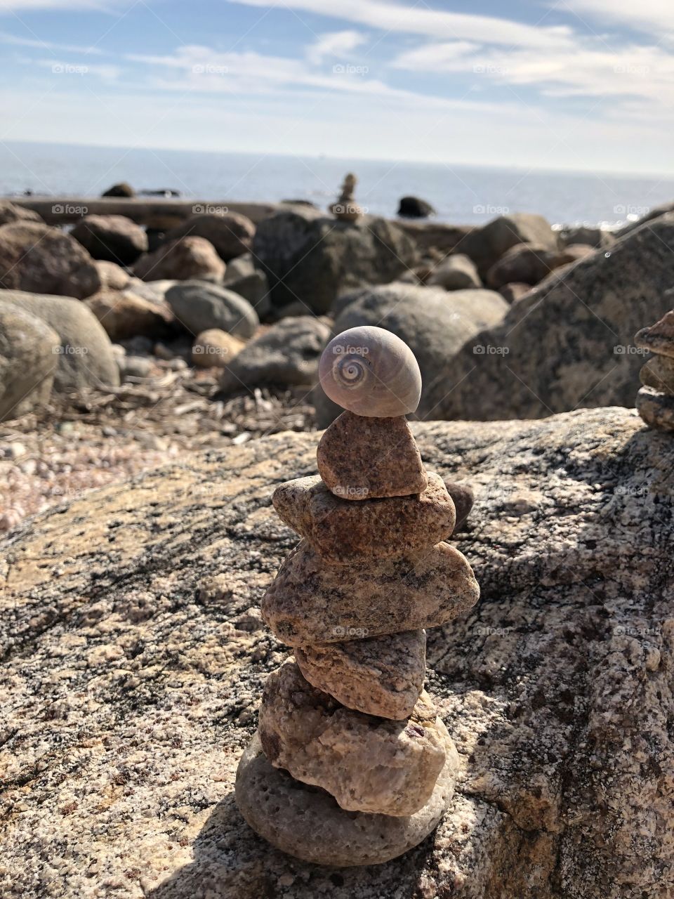 Zen stacked rocks 