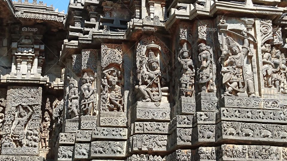 Halebeedu Hoysaleeswara temple - Represents wide range of intricate carvings