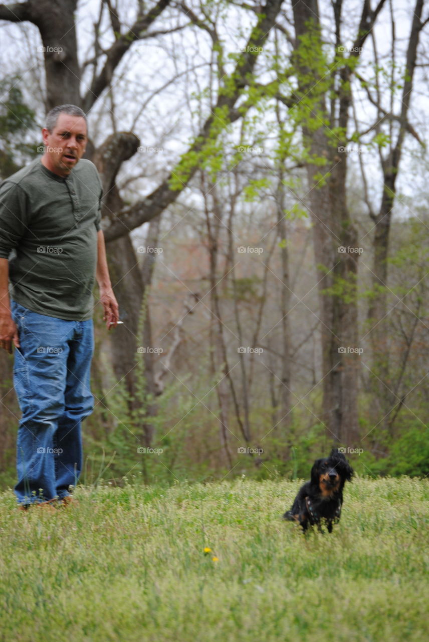 Running through the woods 