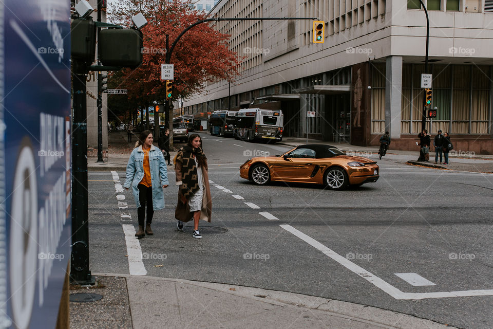 Golden car