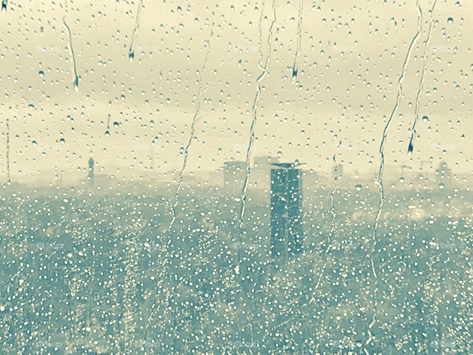 Berlin skyline on a rainy day