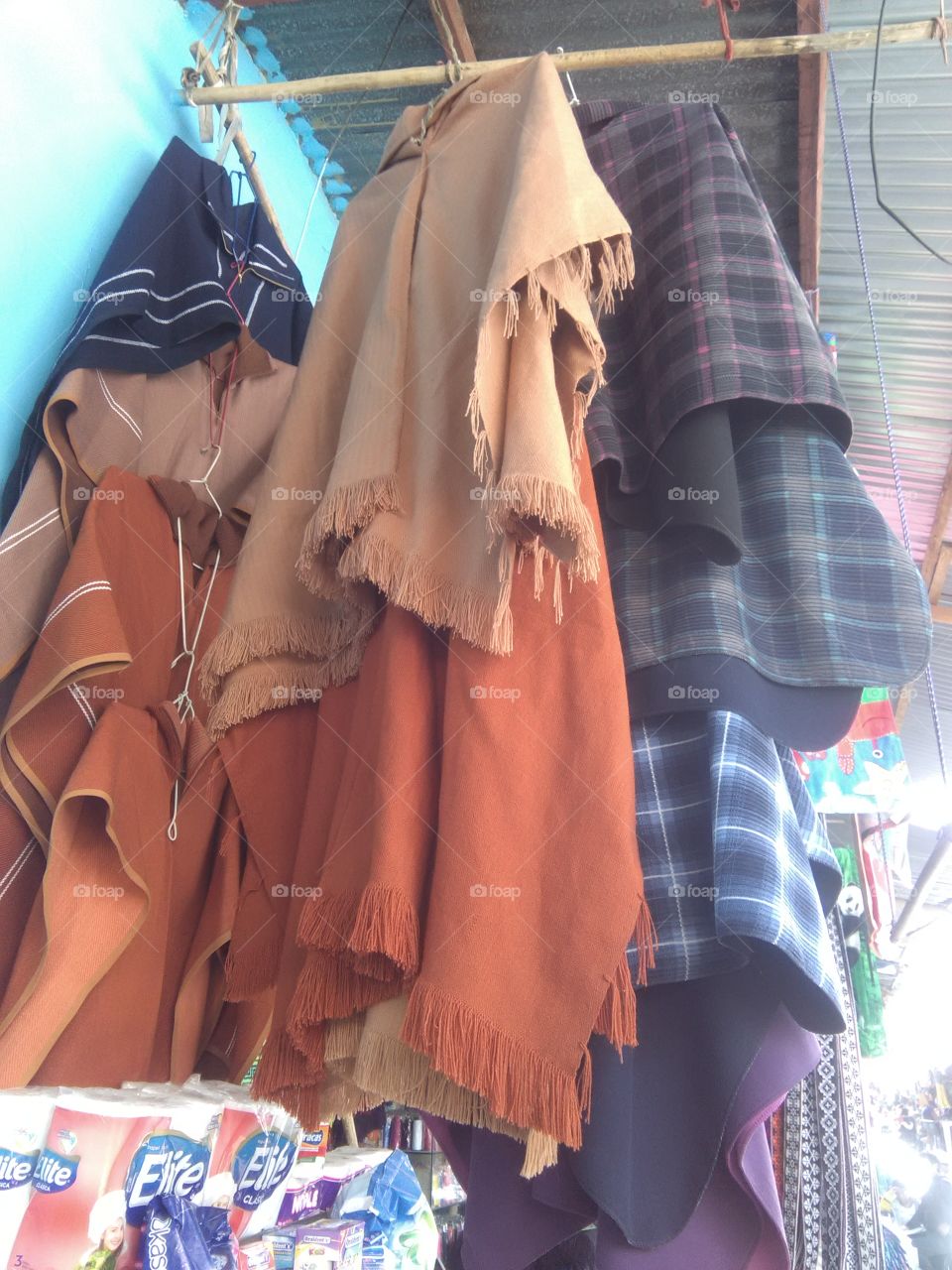 poncho, raincoat, cloth