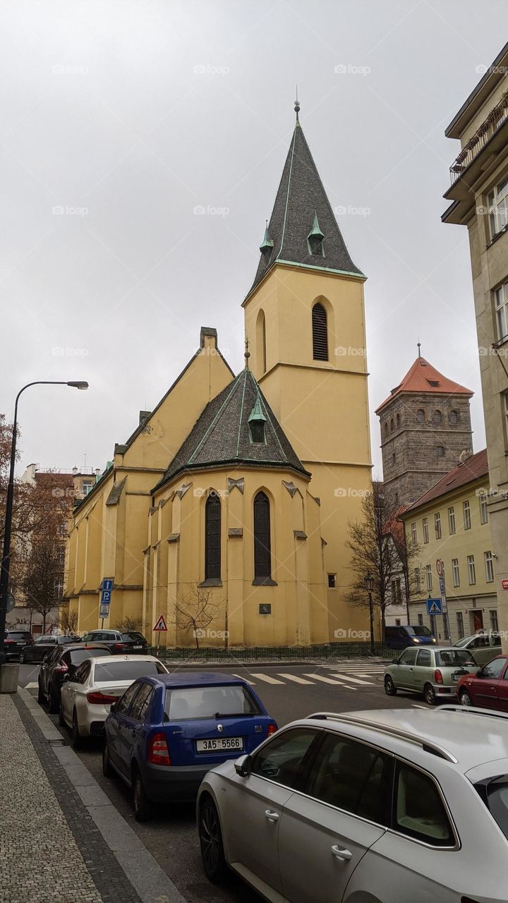 Quiet streets of old Prague.