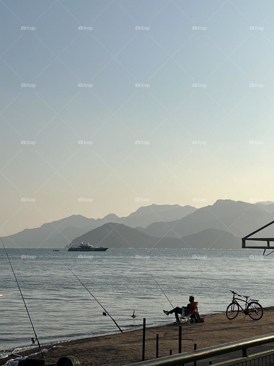 Fisherman on the beach of Marmaris 