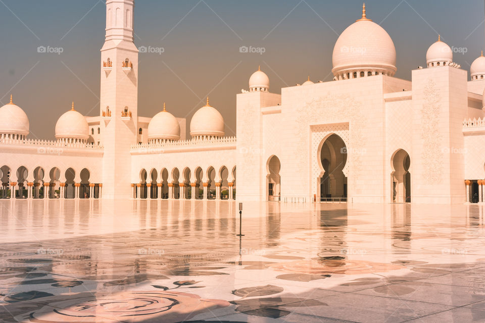 Tranquil view of "JAL MAHAL", famous historical architectural palace of Jaipur City, Rajasthan, India, Asia. Arabic oriental islamic style geometric pattern architecture.
