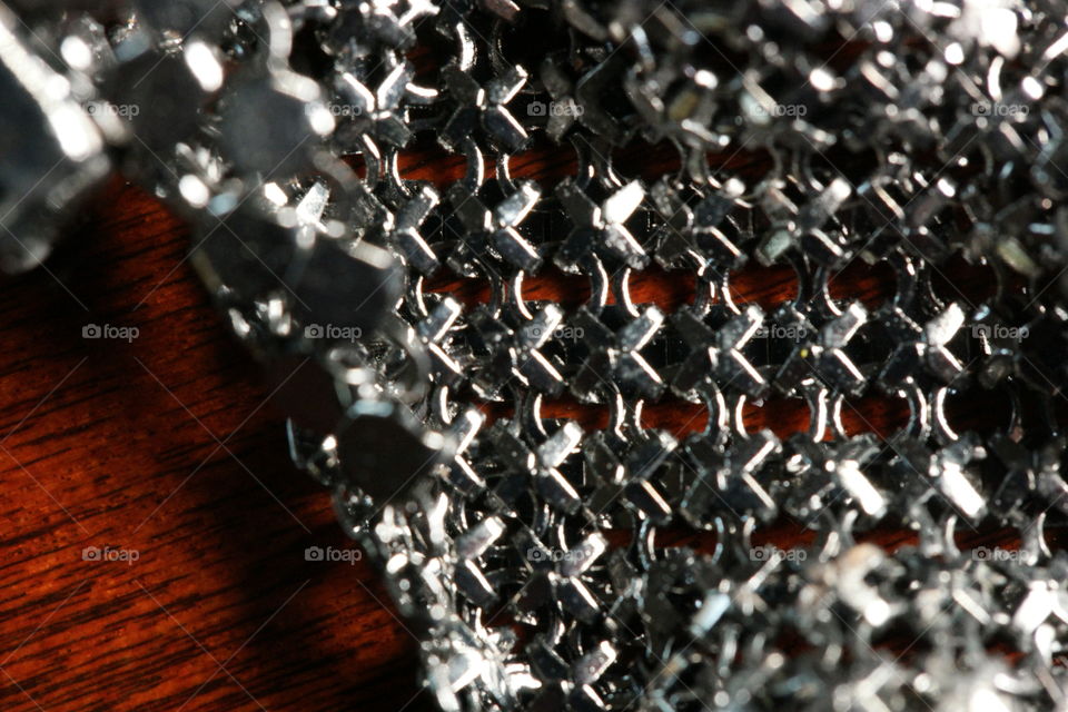 underside of metal mesh