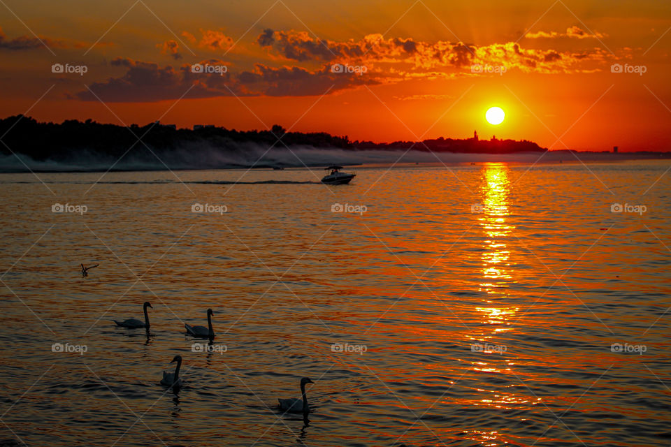 Sunset at the River Danube