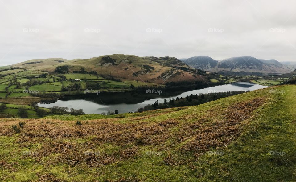 Moody view of Loweswater lake