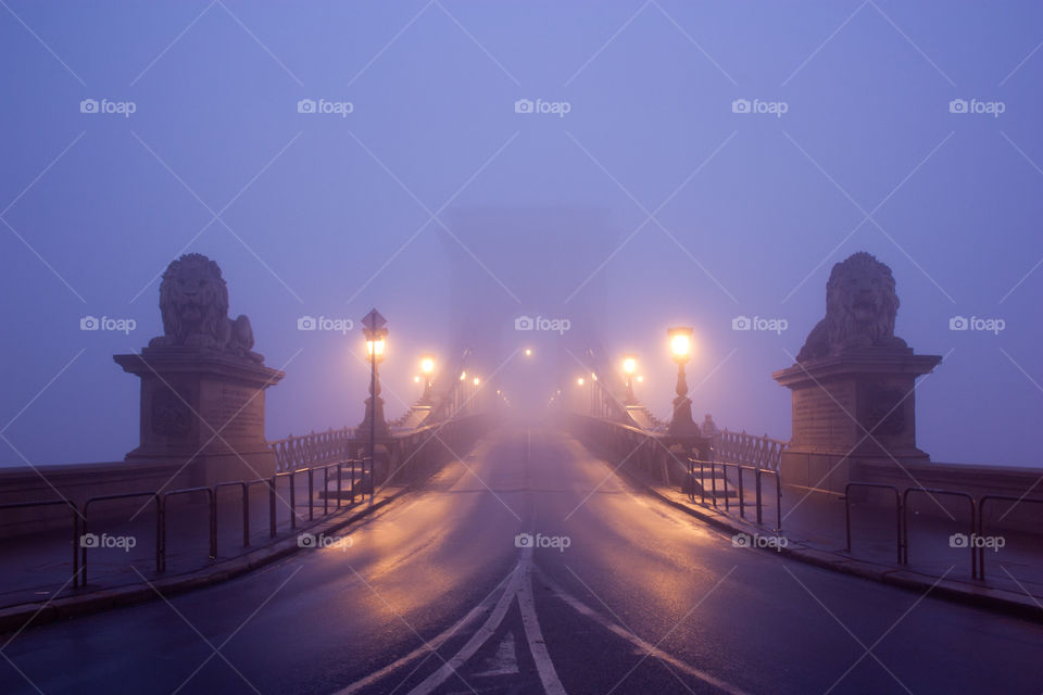 A foggy early morning in Budapest