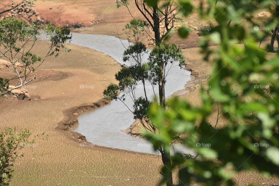 Telescopic view of a reservoir# dry zone