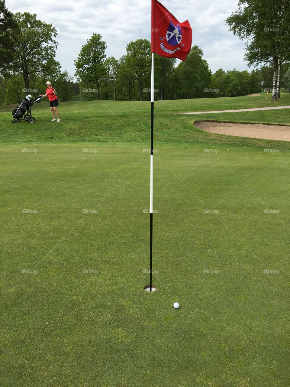 Close to the pin in golf