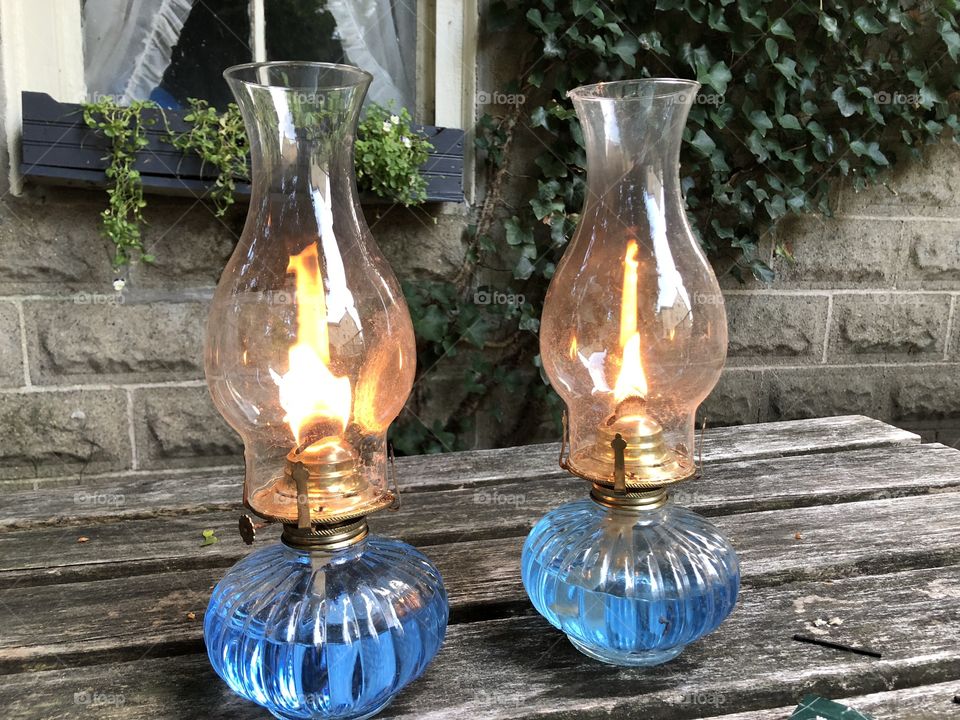 Warm - old oil lamps 