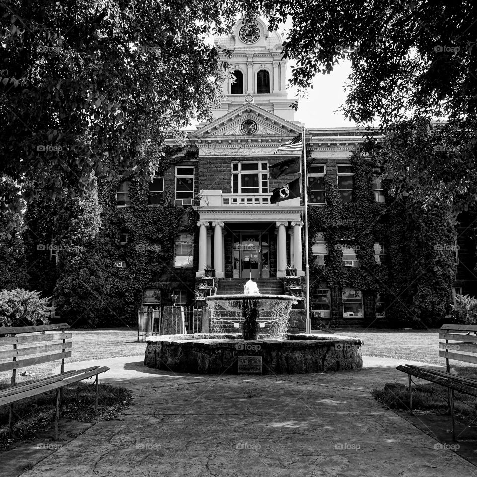 The historic Crook County Court House in Prineville in Central Oregon 