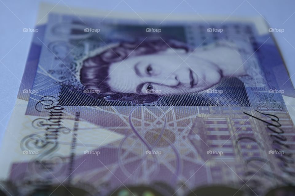 purple currency - twenty pounds