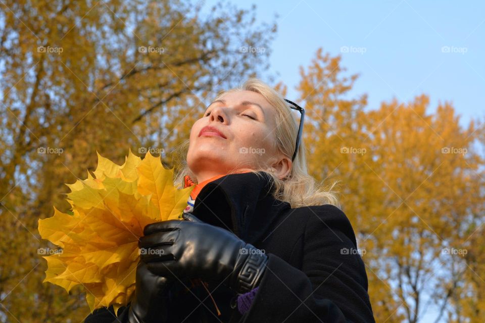 woman relaxing and meditation outdoor