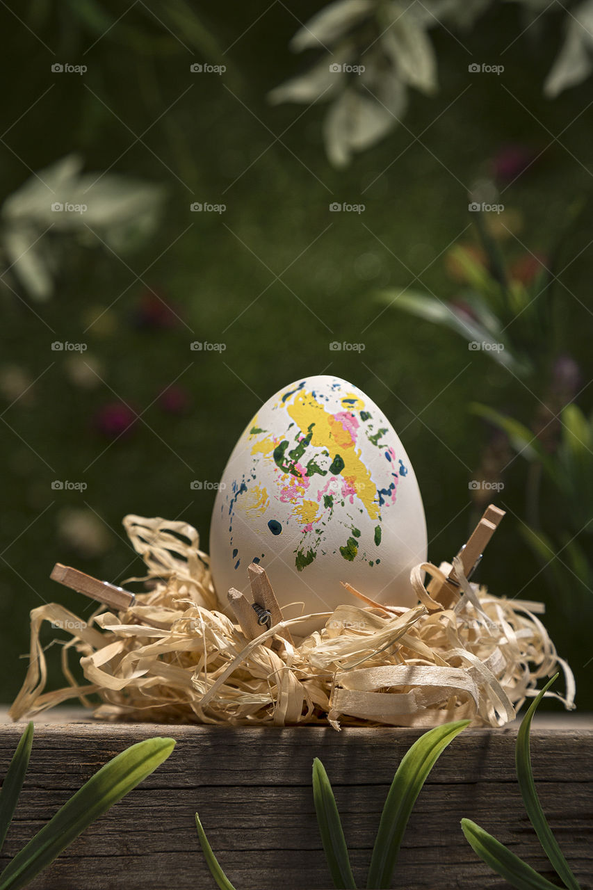 hand painted easter egg